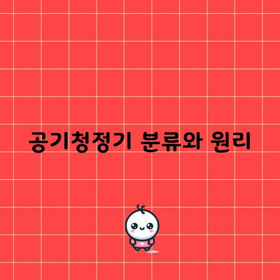 공기청정기 분류와 원리