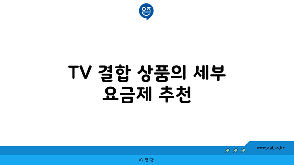 TV 결합 상품의 세부 요금제 추천