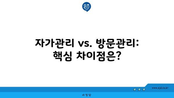 자가관리 vs. 방문관리: 핵심 차이점은?