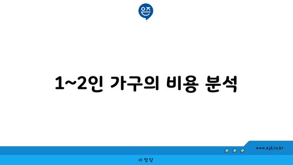 1~2인 가구의 비용 분석