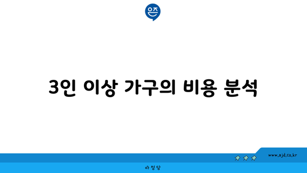 3인 이상 가구의 비용 분석