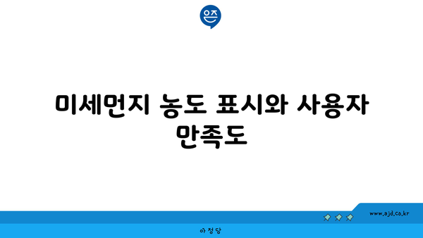 미세먼지 농도 표시와 사용자 만족도