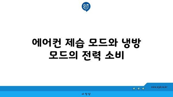 에어컨 제습 모드와 냉방 모드의 전력 소비