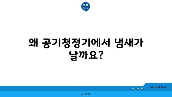 왜 공기청정기에서 냄새가 날까요?