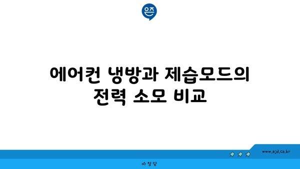 에어컨 냉방과 제습모드의 전력 소모 비교