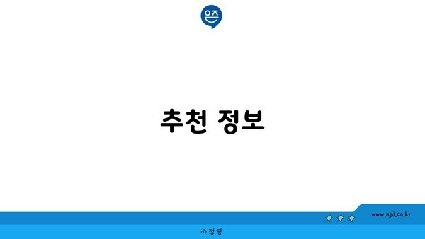 추천 정보