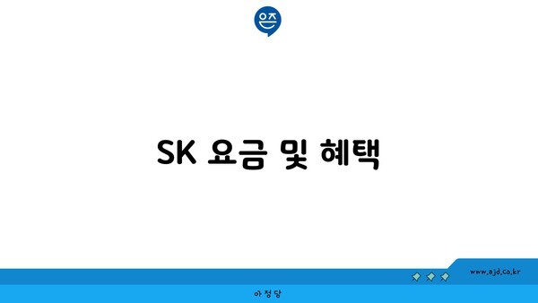 SK 요금 및 혜택