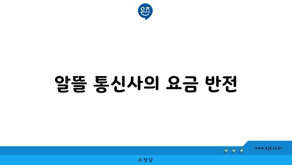 알뜰 통신사의 요금 반전