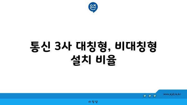 통신 3사 대칭형, 비대칭형 설치 비율