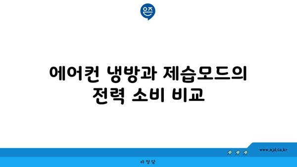 에어컨 냉방과 제습모드의 전력 소비 비교