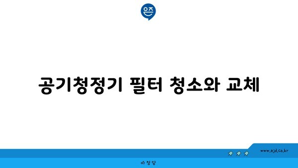 공기청정기 필터 청소와 교체