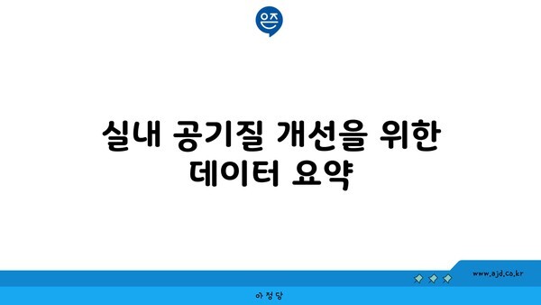 실내 공기질 개선을 위한 데이터 요약