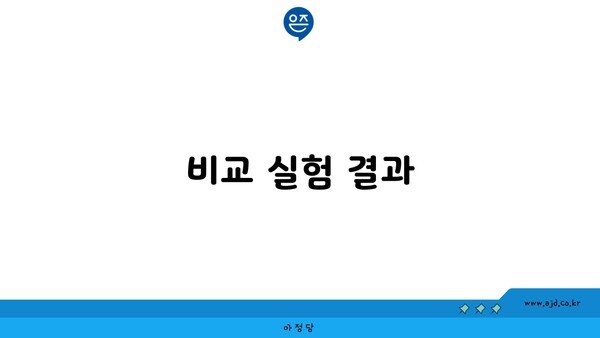 비교 실험 결과