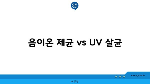 음이온 제균 vs UV 살균