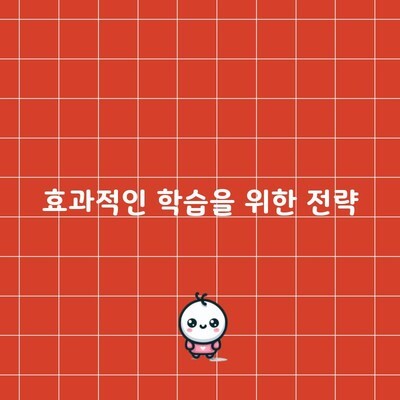 효과적인 학습을 위한 전략