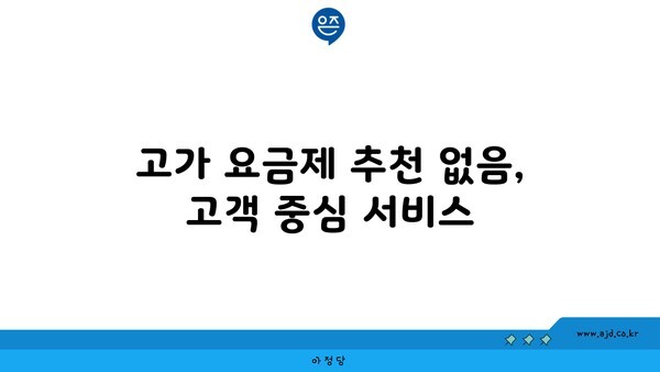 고가 요금제 추천 없음, 고객 중심 서비스