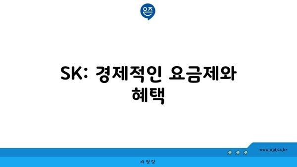 SK: 경제적인 요금제와 혜택