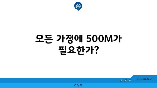 모든 가정에 500M가 필요한가?