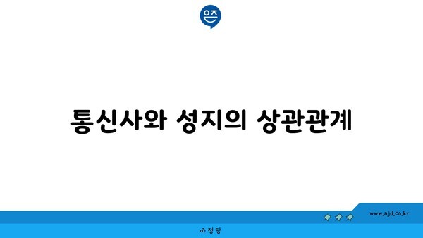 통신사와 성지의 상관관계