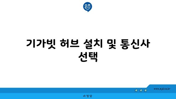 기가빗 허브 설치 및 통신사 선택