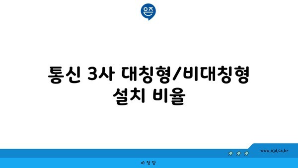 통신 3사 대칭형/비대칭형 설치 비율