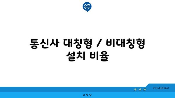 통신사 대칭형 / 비대칭형 설치 비율