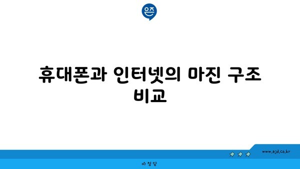 휴대폰과 인터넷의 마진 구조 비교