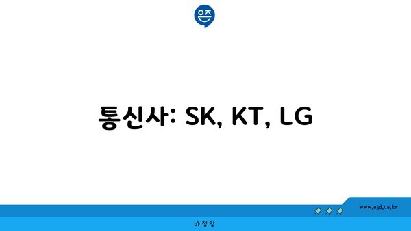 통신사: SK, KT, LG