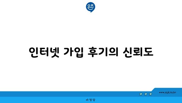 인터넷 가입 후기의 신뢰도