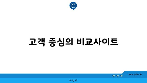 고객 중심의 비교사이트