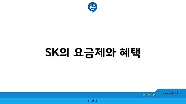 SK의 요금제와 혜택