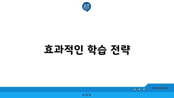 효과적인 학습 전략