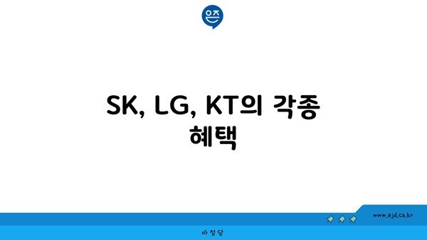 SK, LG, KT의 각종 혜택