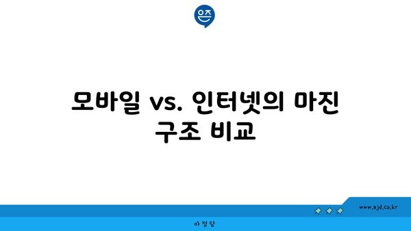 모바일 vs. 인터넷의 마진 구조 비교