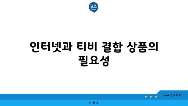 인터넷과 티비 결합 상품의 필요성