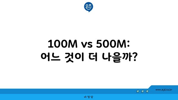 100M vs 500M: 어느 것이 더 나을까?