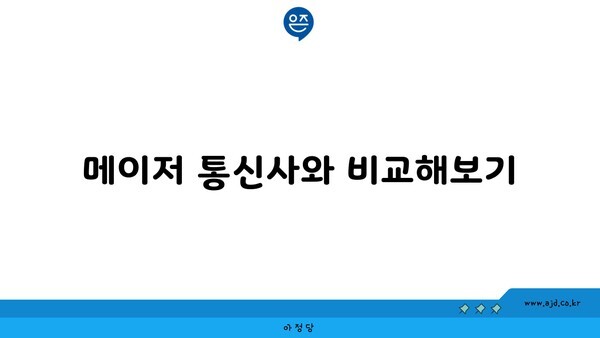 메이저 통신사와 비교해보기