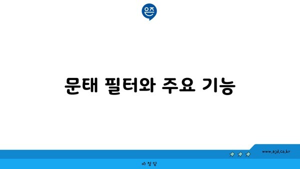 문태 필터와 주요 기능