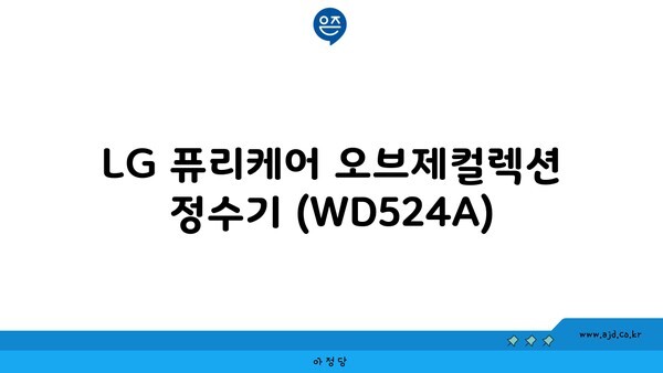 LG 퓨리케어 오브제컬렉션 정수기 (WD524A)