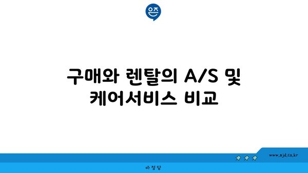 구매와 렌탈의 A/S 및 케어서비스 비교