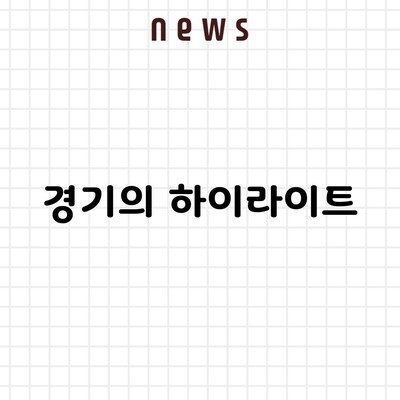 경기의 하이라이트