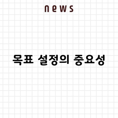 목표 설정의 중요성