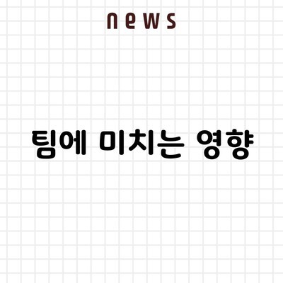 팀에 미치는 영향